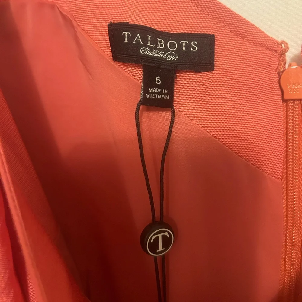 NWT Talbots Sleeveless Pleated‎ Sheath Dress Size 6 - Picture 4 of 10